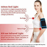 Near Infrared&Red Light Therapy Wrap Belt 660nm&850nm for Body Pain Relief Wearable Pad for Waist Back Stomach Muscle Beauty
