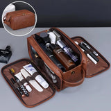 Multi Pockets PU Toiletry Bag For Women Men Travel Essentials Makeup Bags Waterproof Hanging Bag Cosmetic Washing Organizer Bag