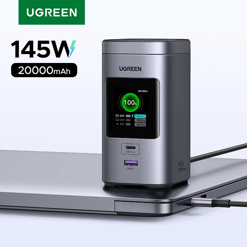 UGREEN 20000mAh portable power bank 145W fast charging