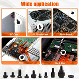 400PCS Computer Screws Motherboard Standoffs Screws PC Screws Laptop Screws PC Case Screws Fan Screws SSD Screws for HDD Hard