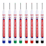 Long Nib Head Waterproof Decoration Markers (Multi-purpose, 8Pcs/Set, 20mm depth, Red, Blue, Black, Green, White)
