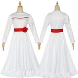 Conjing Doll Annabelle child Cosplay Costume Bride of Chucky Annabelle White Dress Adult Women Halloween Scary Outfits Suit