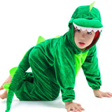 Cute Child Dinosaur Kugurumi Costume Cosplay Boys 2-4T 4-8Y Green Black Kindergarten School Party Game Role Play Suit