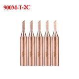 5Pcs 900M-T Pure Copper Soldering Iron Tip Soldering iron BGA Soldering Station Lead-free Solder Tips Branding Iron Welding