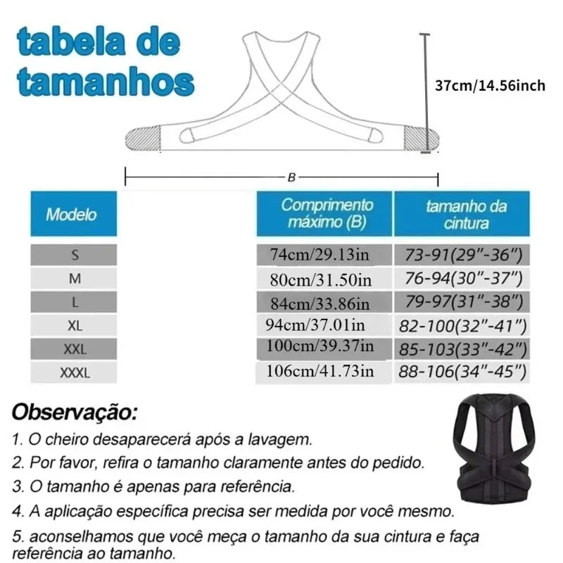 Reinforced Posture Corrector Vest, Adjustable Back Support Brace for Lumbar Spine, Shoulder Neck Stretcher Trainer for Men Women