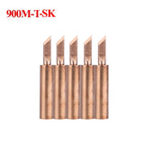5Pcs 900M-T Pure Copper Soldering Iron Tip Soldering iron BGA Soldering Station Lead-free Solder Tips Branding Iron Welding