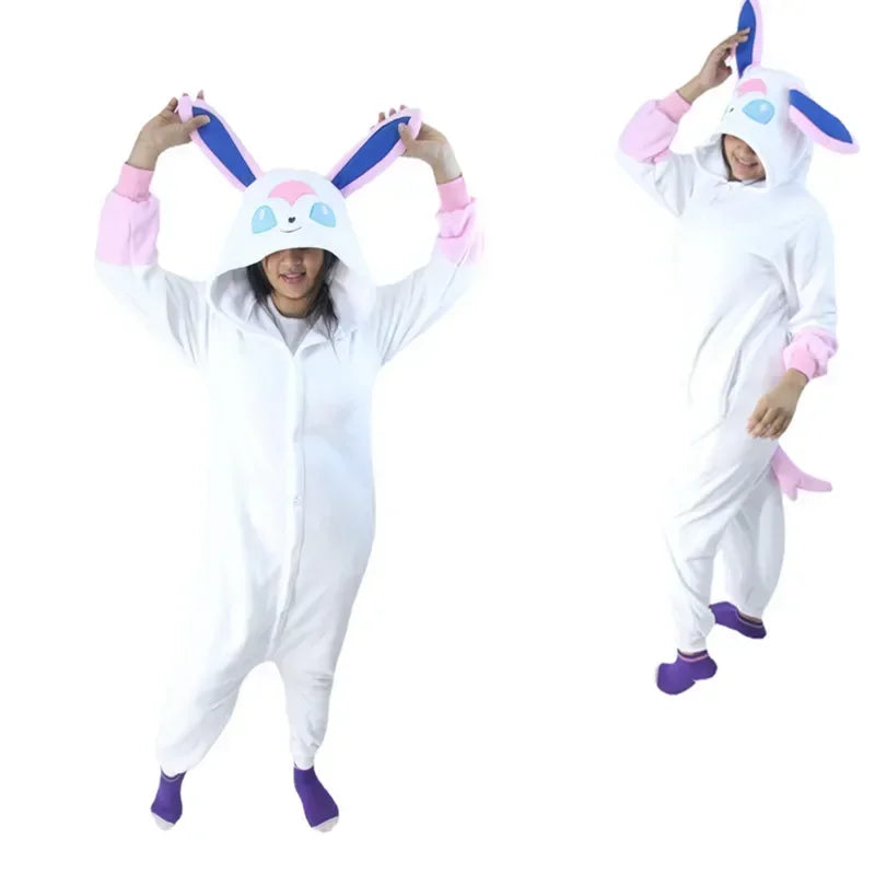 Snorlax Squirtle Mewtwo Onesie Kigurumi Gengar Cosplay Costume Halloween Adult Anime Cat Eevee Pajamas Pijama