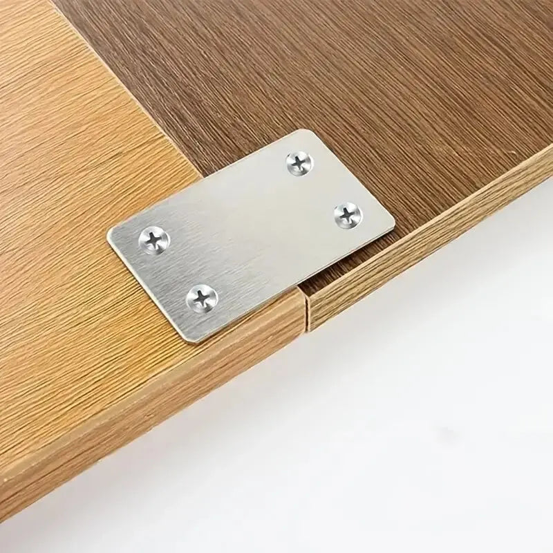 10Pcs Stainless Steel Angle Code Fixing Bracket Iron Plate for Furniture Quick Links