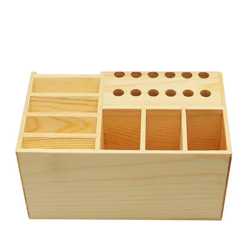 Wooden Multi-Function Storage Box For Mobile Phone Repair Tools Holder Screwdriver/Tweezer  Pliers Stand Rack Wood Container