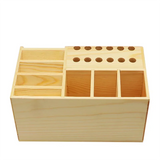 Wooden Multi-Function Storage Box For Mobile Phone Repair Tools Holder Screwdriver/Tweezer  Pliers Stand Rack Wood Container
