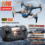 Lenovo M6 Drone 8K Professional 4K Camera Drones 5G WIFI FPV Video large screen remote control RC Dron Quadcopter