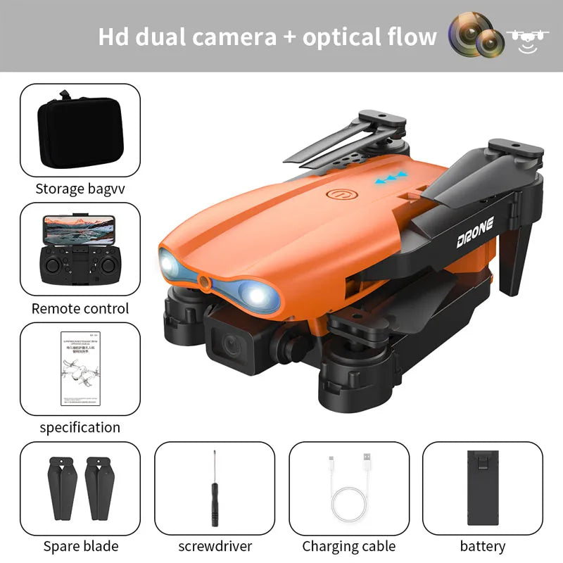 E99&K3 Pro Drone with 4K Dual Camera Optical Flow Aerial Photography Four Axis RC Aircraft fpv Fixed Height DronToy Foldable Toy