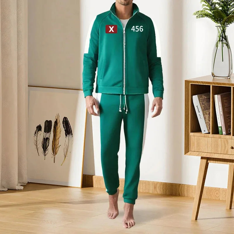 A2025 New Calamari Halloween Game TrackSuit Outfits Number 001 230 333 456 Uniform Party Clothes Adult Player Cos ★ HAxiba.