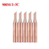 5Pcs 900M-T Pure Copper Soldering Iron Tip Soldering iron BGA Soldering Station Lead-free Solder Tips Branding Iron Welding