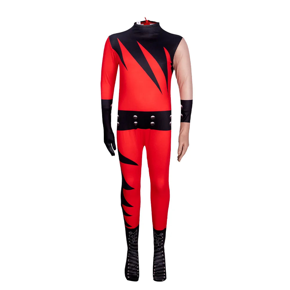 1997 Superstar Wrestler Costume Kids Kane Cosplay Halloween Suit Jumpsuit Bodysuit Mask Cosplay Costume Child Boys Girls
