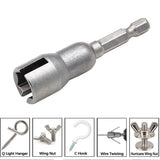 Natural Slotted Butterfly Hole Socket Wrench 65mm Hexagonal Handle Electric Screwdriver Wing Nut Socket Tool