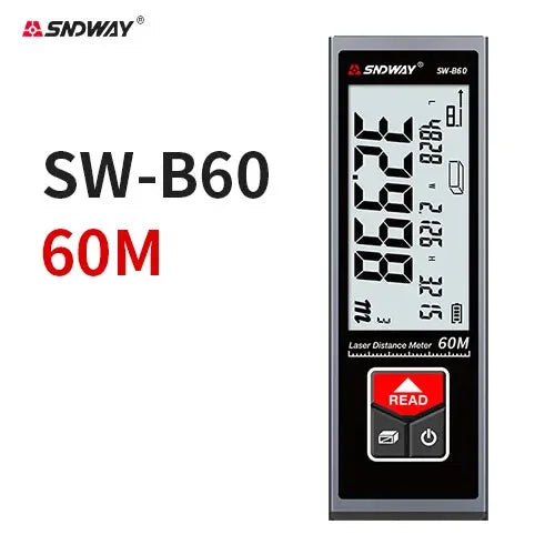 Mini Metal Laser Distance Meter Rechargeable Rangefinder High Accuracy 40M 50M 60M Measuring Tape Construction Measuring Tool