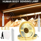 Motion Sensor Led Lights Strip Battery Powered 320 Leds/m COB Led Strip Lights for Stair Bedroom Closet Under Cabinet Lighting