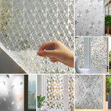 30-55*100cm PVC Self-adhesive No Glue Static Stick 3D Adsorption Window Film Anti-uv Stickers Privacy Blocking Waterproof