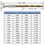 Hexagonal handle 13pc Titanium Twists drill 1.5-6.5mm electric drill screwdriver drilling reaming drill tool