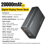 Essager 20000mAh portable power bank 65W fast charging