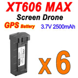 XT606 MAX GPS Drone Battery 3.7V 2500MAH 25mins Time For XT606 Screen RC Airplanes Parts XT606 Spare Replacement Accessories