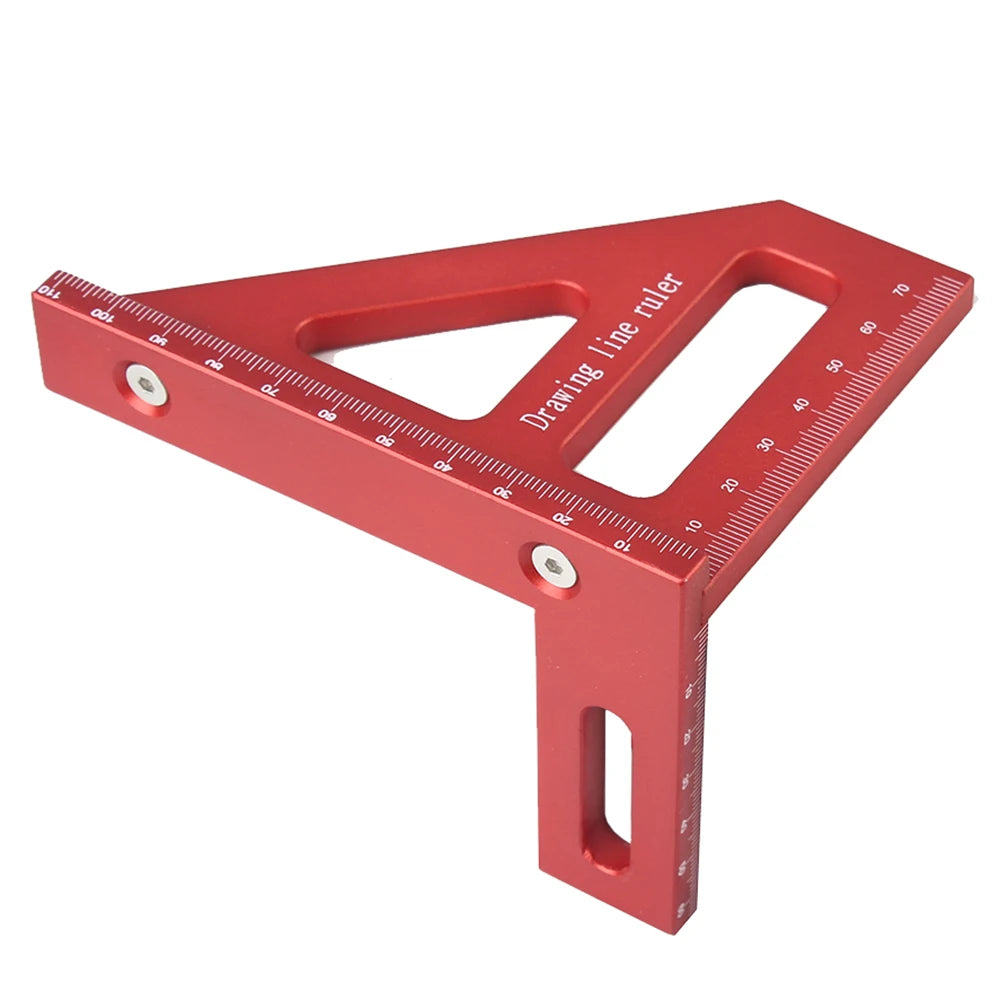 3D Multi Angle Measuring Ruler 45/90 Degree Plastic Carpentry Square Protractor Drawing Line Ruler Miter Triangle Layout Tool