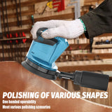 Cordless Sander compatible with Makita 18v Battery,125mm Random Orbital Sander w/12pcs papers Dust Collector 6-Speed Woodworking