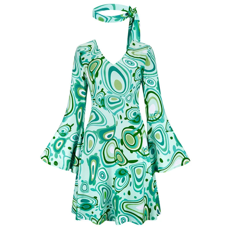 70s Costume Disco Dresses for Women Halloween Costume Sexy Hippie Costume Disco Dress with Disco Headband 70s Outfit Women