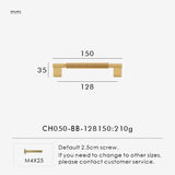 Nurlin New Solid Brass Knurling Brushed Cross Brass Cabinet Long Appliance Pull Bar Furniture Refrigerator Door Kitchen handle