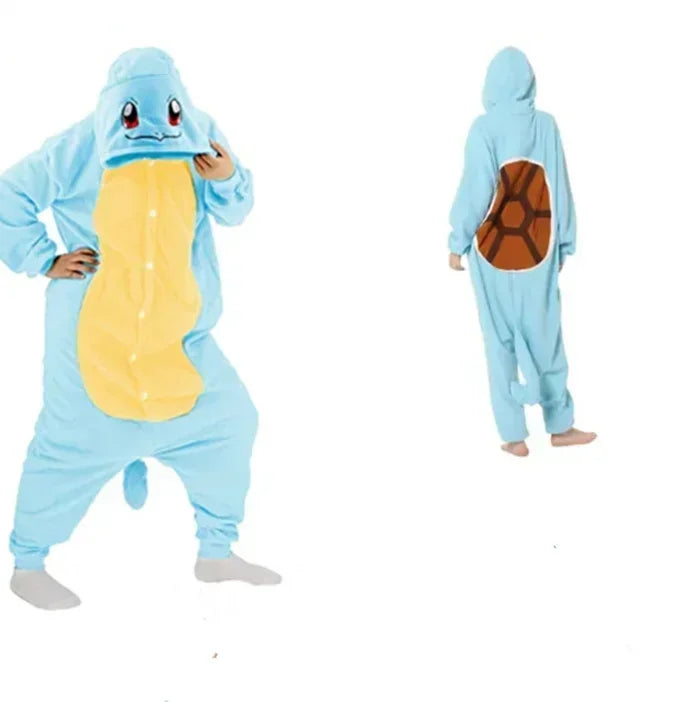Snorlax Squirtle Mewtwo Onesie Kigurumi Gengar Cosplay Costume Halloween Adult Anime Cat Eevee Pajamas Pijama