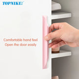 Self-adhesive easy-install kitchen cabinet drawer colorful handles furniture door windows sliding glass door push-pull handle