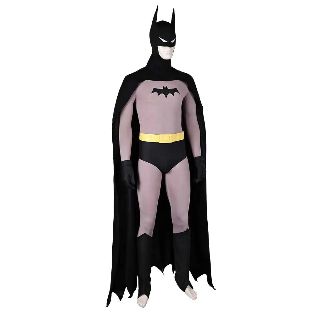 Bat Men Cosplay Costume Bruce Superhero Disguise for Adult Man Jumpsuit Cloak Bat Mask Bodysuit Halloween Carnival Party Clothes