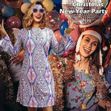 Hippie Costumes with Scarf for Women Male Carnival Halloween Vintage 70s 80s Rock Disco Cosplay Outfits Party Fantasia Dress Up