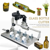 Glass Bottle Cutter - Professional DIY Glass Cutting Tool for Square, Round Bottles and Bottlenecks with Accessories