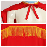 Nacho Cosplay Costume Mexican Movie Nacho Libre Wrestling Mask Uniform Suit Red Cloak Jumpsuit Outfit Adult Men Halloween