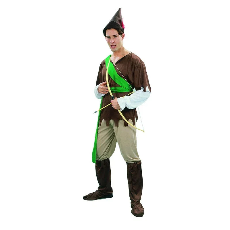 3 style Adult Peter Pan Men Pirate Cosplay Halloween Forest prince Costume Masquerade Christmas Jungle Hunter Indians huntsman