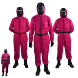 Game Red Calamari Game Jumpsuit Cosplay Party Tracksuit Outfits Mask Props Role Play Classic Costume From