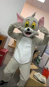 Hot Grey Cat and Brown Mouse Mascot Costume Anime Cartoon Characters Advertising Event Party Christmas Costume for Adults Kids