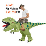 Animal Cartoon Riding T-Rex Inflatable Costume Adult Kids Chasing Game Nursery Kids Dinosaur Role Playing Game Birthday Gift