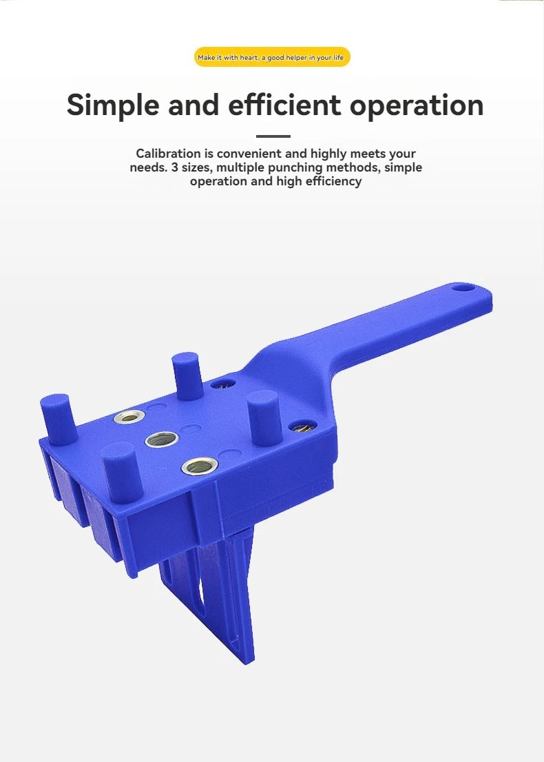 Woodworking Straight Hole Drilling Locator Handheld Furniture Wood Tenon Wooden Board Connection Positioning Drilling Tool