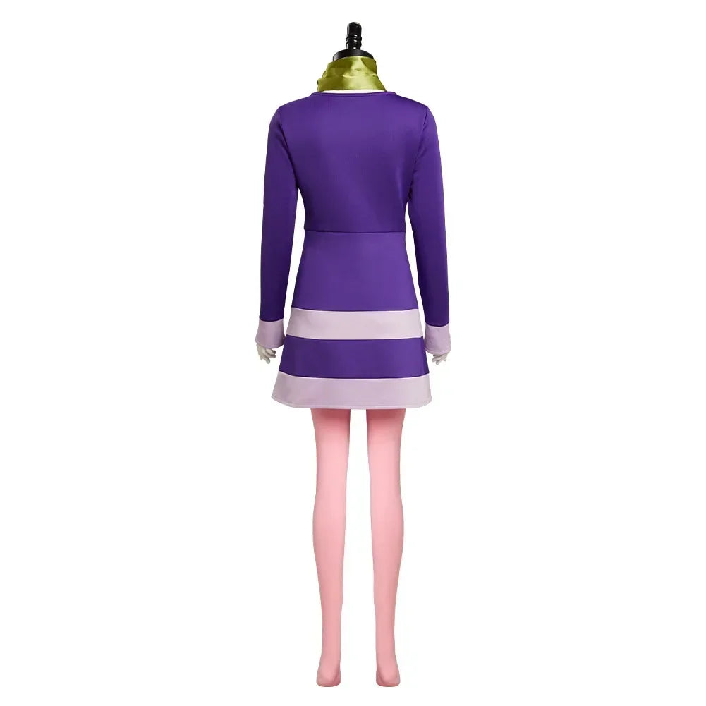 Velma Cosplay Orange Top Skirt Socks Halloween Costume Daphne Cosplay Daphne Purple Dress Halloween Costumes for Women