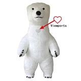 Giant Plush Polar Bear Inflatable Costume Street Funny Teddy Bear Mascot Costume Birthday Party Cosplay Suits Funny Props