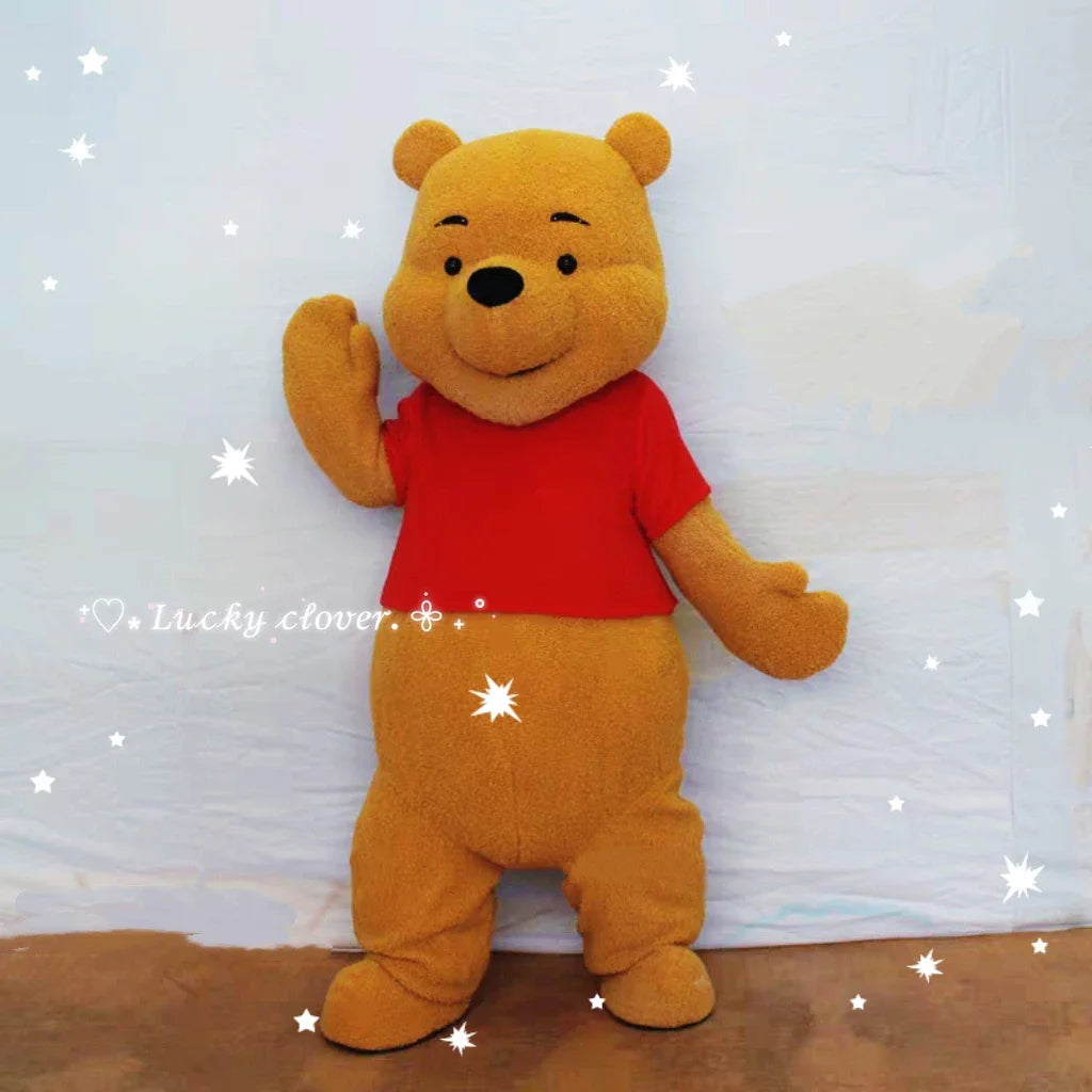 PLush Winnie Pooh Bear Anime Cartoon Furry Bear Cosplay Suits for Adult Party Performance Outfits Apparels Carnival Performance