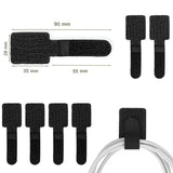 20pcs Reusable Cable Tie Fastening Mouse Wire Organizer Cord Rope Holder Desk Management Self Adhesive Adjustable Cord Organizer