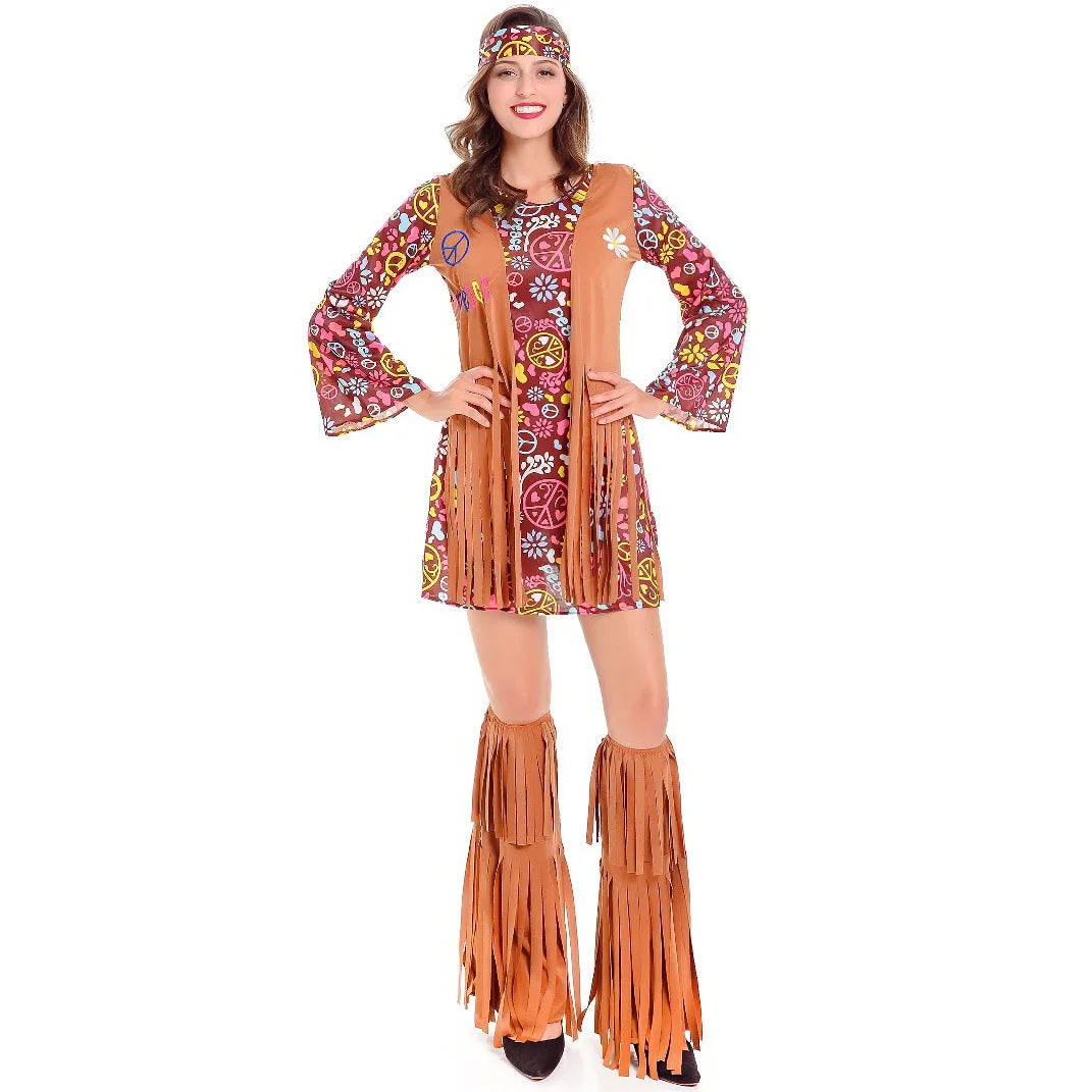 Retro Vintage 1970s Princess Outfits Party Costume Hippie Women's Cosplay Costume Christmas Prom Club Festival Vest