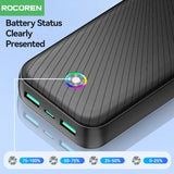 Rocoren 22.5W Power Bank 20000mAh QC PD 3.0 Fast Charge PowerBank Portable 10000mAh External Battery For iPad iPhone 17 Pro