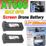 XT606 MAX GPS Drone Battery 3.7V 2500MAH 25mins Time For XT606 Screen RC Airplanes Parts XT606 Spare Replacement Accessories