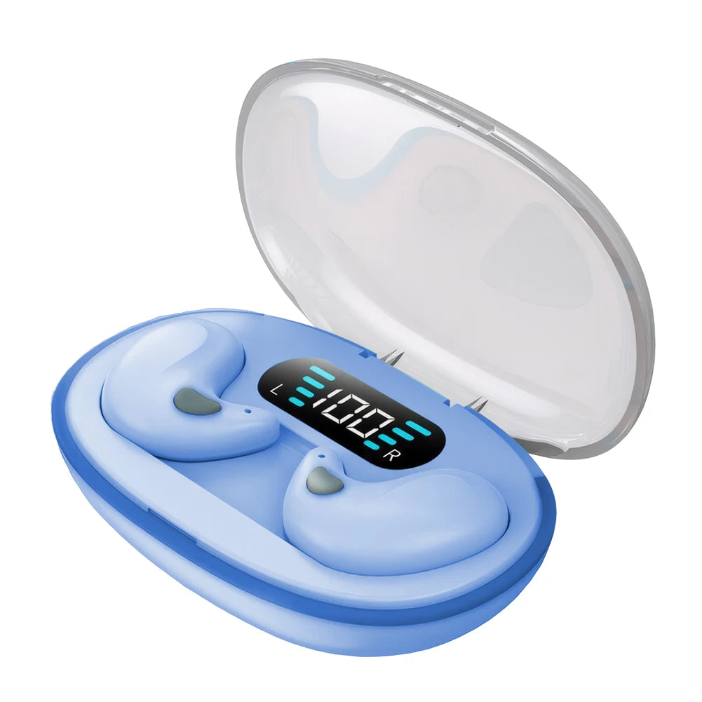 BT 5.3 Wireless Earbuds Noise Cancelling Invisible Sleep Earphones Touch Control Sense-Free Micro Sleep Earbuds for Better Sleep