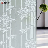 Privacy Window Film Sun Protection UV Blocking Self-adhesive Film for Home Frosted Opaque Stained Glass Sticker Heat Control